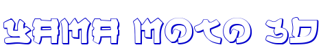 Yama Moto 3D font